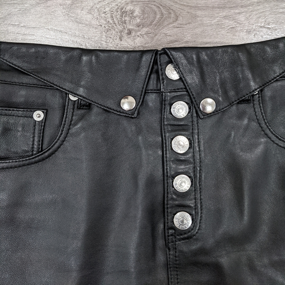 The Kooples 100% Lambskin Leather Mini Skirt - Picture 5 of 12